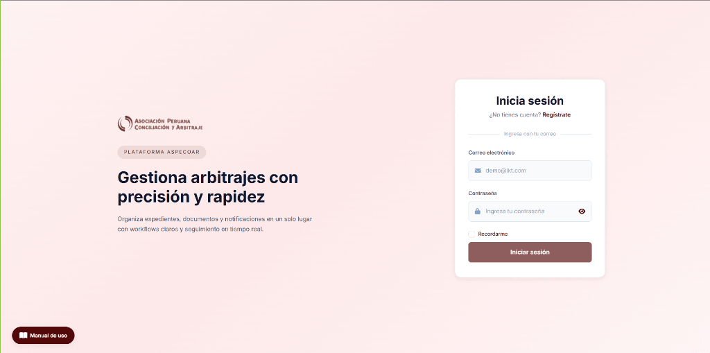 Plataforma ASPECOAR desarrollada por Cognitive Core